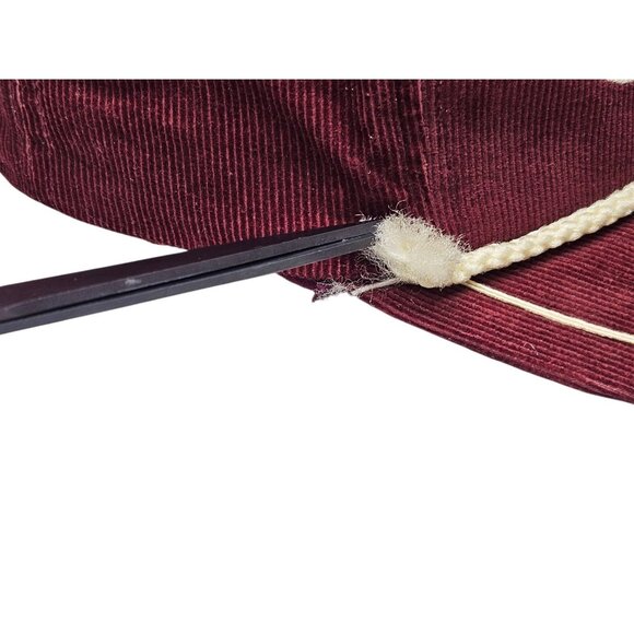 Vintage Texas A&M Aggies Houston Fat Cat Corduroy Hat Cap Strapback Rope Maroon - Picture 5 of 12